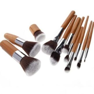 11 st. professionella bambu Make-up / sminkborstar